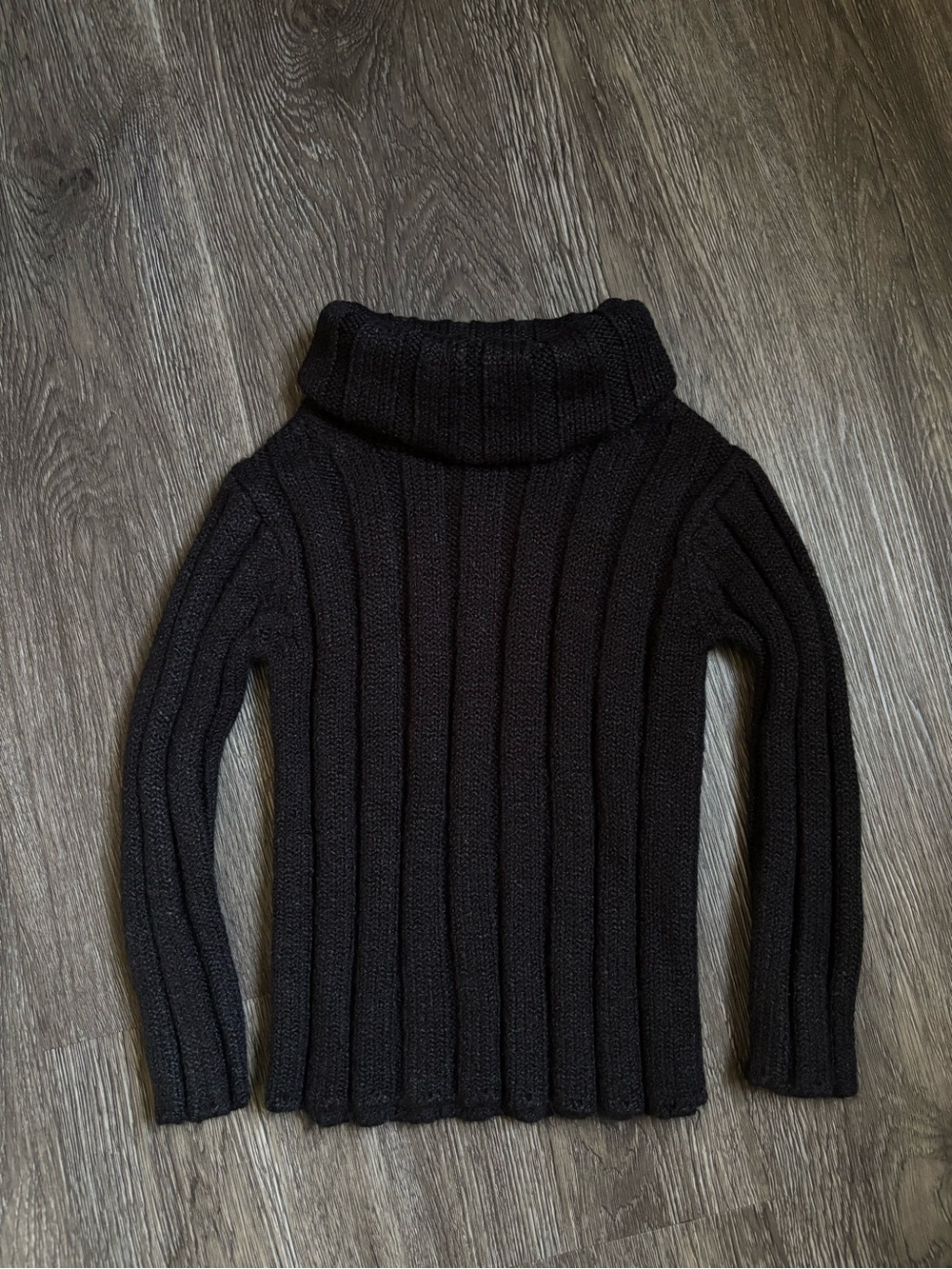 GAP Black Ribbed Turtleneck Sweater
